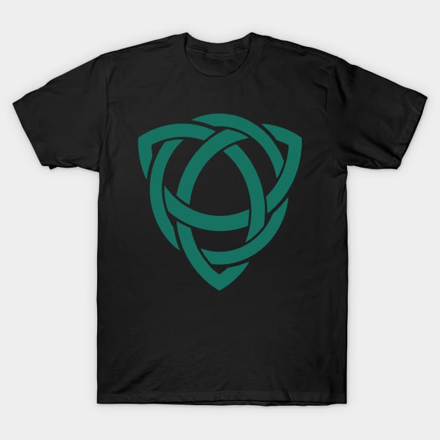 Trinity Celtic Knot In Green T-Shirt by taiche